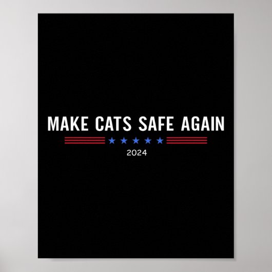 Make Cats Safe Again Lustig Trump Harris Entfernen Poster (Vorne)