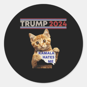 Make Cats Safe Again Trump Katzen Für Trump Runder Aufkleber