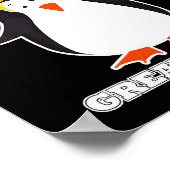 Make Christmas Great Again Cute Penguin Holiday Tr Poster (Ecke)