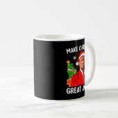 Make Christmas Great Again Funny Santa Trump 2024 Kaffeetasse (VorderseiteRechts)