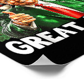 Make Christmas Great Again Funny Santa Trump 2024  Poster (Ecke)