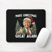 Make Christmas Great Again Funny Santa Trump 2025 Mousepad (Mit Mouse)