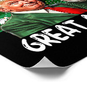 Make Christmas Great Again Funny Santa Trump 2025  Poster (Ecke)