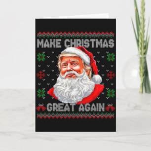 Make Christmas Great Again Lustiger Santa Trump Hä Karte
