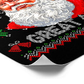 Make Christmas Great Again Lustiger Weihnachtsmann Poster (Ecke)