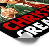 Make Christmas Great Again Santa Funny Trump Xmas Poster (Ecke)