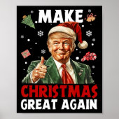 Make Christmas Great Again Santa Funny Trump Xmas Poster (Vorne)