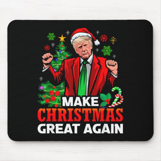 Make Christmas Great Again Santa Präsident Trump _ Mousepad (Vorne)