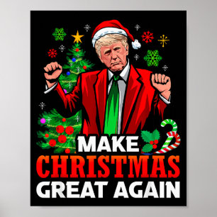 Make Christmas Great Again Santa Präsident Trump _ Poster