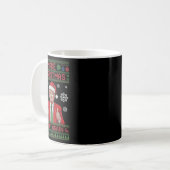Make Christmas Great Again Trump hässlicher Pullov Kaffeetasse (Vorderseite Links)
