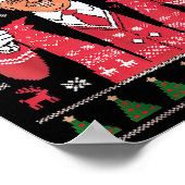 Make Christmas Great Again Trump Pajamas Ugly Poster (Ecke)