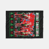 Make Christmas Great Again Trump Pajamas Ugly Tank Fleecedecke (Vorderseite (Horizontal))