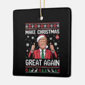 Make Christmas Great Again Trump Pajamas Ugly Xmas Keramikornament (Links)