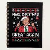 Make Christmas Great Again Trump Pajamas Ugly Xmas Planer (Vorderseite)
