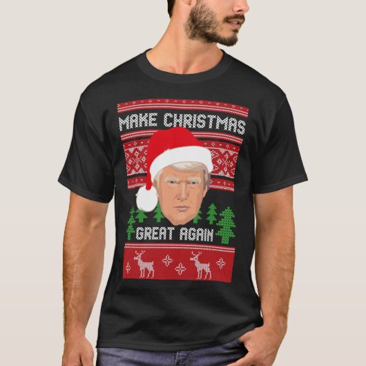 Make Christmas Great Again, Trump, Pro Trump, Xmas T-Shirt (Vorderseite)