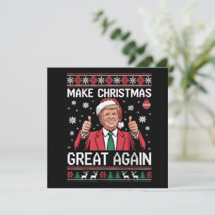 Make Christmas Great Again Trump Pyjama hässlich X Feiertagskarte