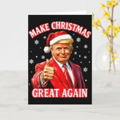 Make Christmas Great Again Xmas Funny Santa Trump Karte (Gelbe Blume)