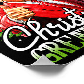 Make Christmas Great Again Xmas Funny Santa Trump Poster (Ecke)