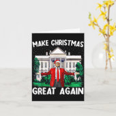 Make Christmas Great Again Xmas Funny Trump Pajama Karte (Gelbe Blume)