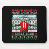 Make Christmas Great Again Xmas Funny Trump Pajama Mousepad (Vorne)