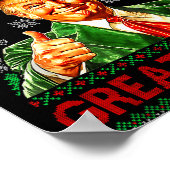 Make Christmas Great Again Xmas Funny Trump Pajama Poster (Ecke)