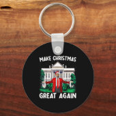 Make Christmas Great Again Xmas Funny Trump Pajama Schlüsselanhänger (Vorderseite)