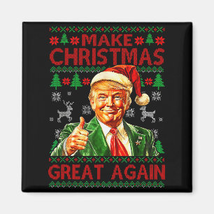 Make Christmas Great Again Xmas Lustig Trump Pyjam Magnet