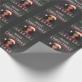 Make Christmas La La La La Ugly Xmas Sweater Kamal Geschenkpapier (Ecke)