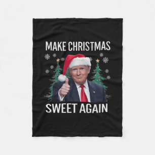 Make Christmas Sweet Wieder Trump Weihnachtsgesche Fleecedecke