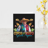 Make Cinco De Mayo Great Again Funny Trump Fiesta Karte (Gelbe Blume)