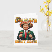 Make Cinco De Mayo Great Again Funny Trump Fiesta Karte (Gelbe Blume)