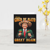 Make Cinco De Mayo Great Again Funny Trump Fiesta Karte (Gelbe Blume)