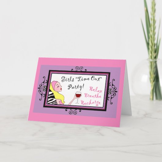 "Make Diva Time"/ Relax Breaaise Recharge Einladung (Vorderseite)