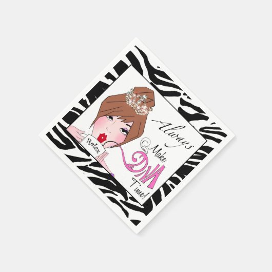"Make Diva Time"/ Relax / Immer! Serviette (Ecke)
