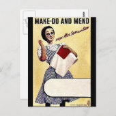 Make - Do and Mend Postkarte (Vorne/Hinten)