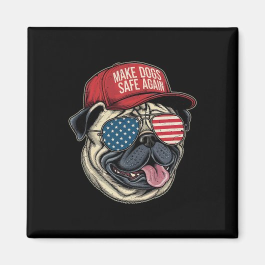 Make Dog Safe Again Rote Mütze Lustige Debatte 202 Magnet (Vorne)