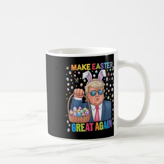 Make Easter Great Again Funny Trump Bunny Spring H Kaffeetasse (Rechts)