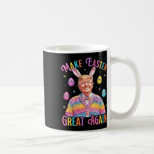 Make Easter Great Again Funny Trump Bunny Spring H Kaffeetasse (Rechts)