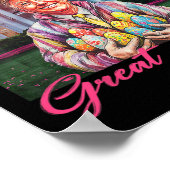 Make Easter Great Again Funny Trump Bunny Spring H Poster (Ecke)