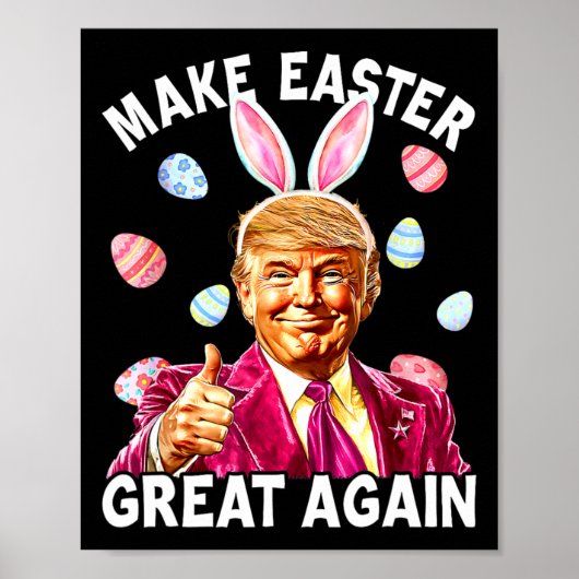 Make Easter Great Again Hase Frühling Jagd Eier Poster (Vorne)