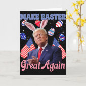 Make Easter Great Again Lustiger Trump Hase  Karte (Gelbe Blume)