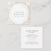 Make eup moderne Imitate Gold wirbeln Platz Visite Quadratische Visitenkarte (Vorne/Hinten)