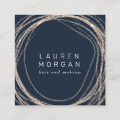 Make eup moderne Imitate Gold wirbeln Platz Visite Quadratische Visitenkarte (Vorderseite)