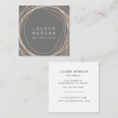 Make eup moderne Imitate Gold wirbeln Platz Visite Quadratische Visitenkarte (Vorne/Hinten)