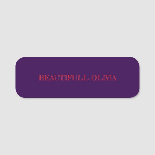 \Make Every first Impression Count Beautiful Olivi Namensschild (Vorderseite)