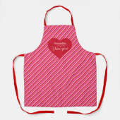 Make Every Meal Romantic Personalized Heart Apron Schürze (Vorderseite)