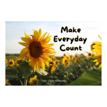 "Make Everyday Count" Positive Quotation Wall art