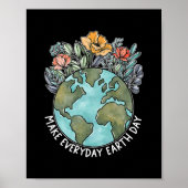 Make Everyday Earth Day 2022 Flower Environmental Poster (Vorne)