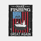 Make Fishing Great Again Trump Funny Fisherman Ang Fleecedecke (Vorderseite)