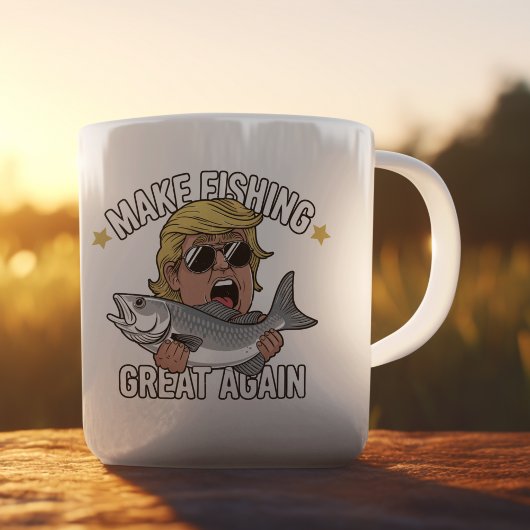 Make Fishing Great Again Trump Funny Fisherman Kaffeetasse